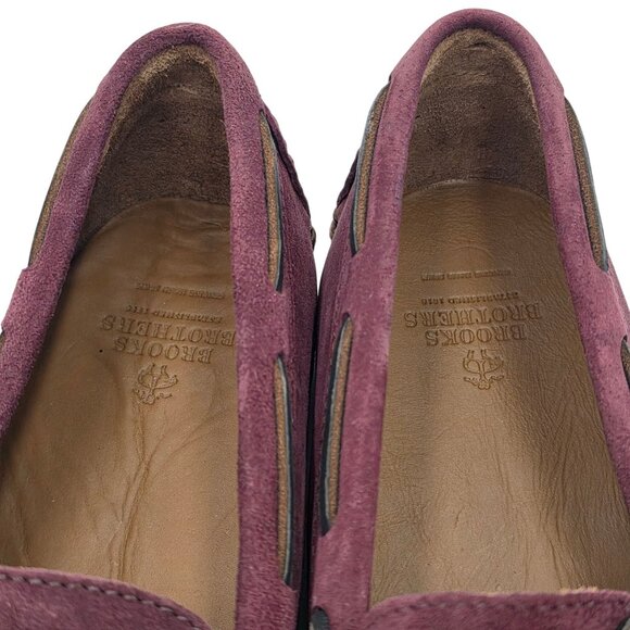 NEW Brooks Brothers Burgundy Suede Driving Loafers Mens size 9D Moccasin Drivers main image 10